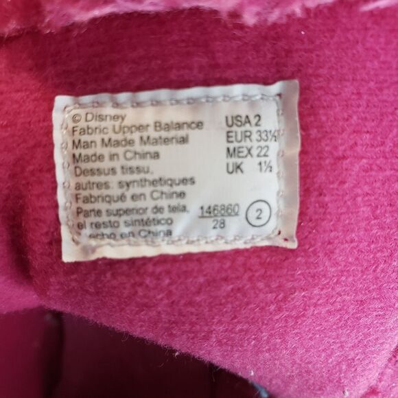 DISNEY girls 2 frozen pink pompom fabric booties - Picture 6 of 6